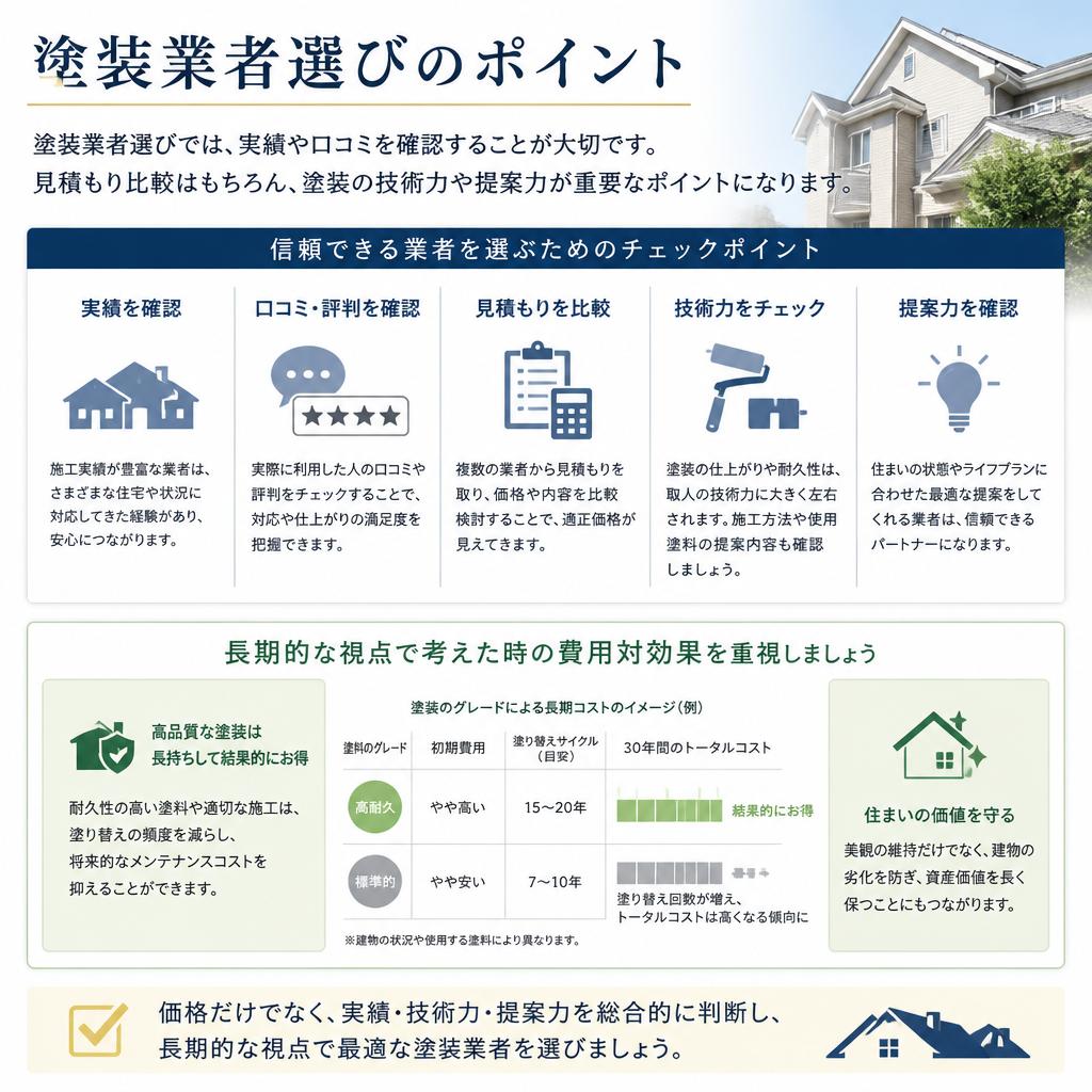 信頼できる塗装業者の選び方