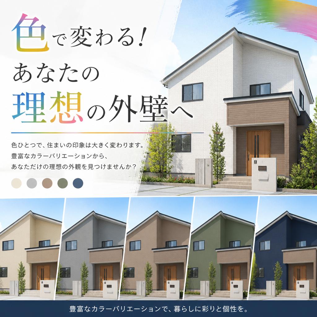 色で変わる！あなたの理想の外壁へ
